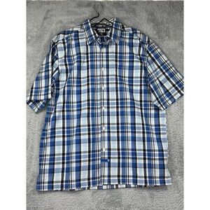 South Pole‎ Men's XL Blue  Plaid Collared Button Down Shirt Picnic Table Cloth